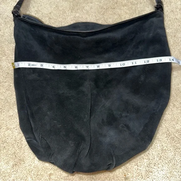 ✨BOGO 1/2 ✨ Rare Vintage Bottega Veneta suede handbag black - Picture 15 of 16